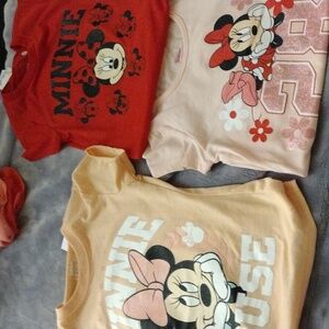 Kids Minnie mouse short sleeve shirts size 4 Nwt